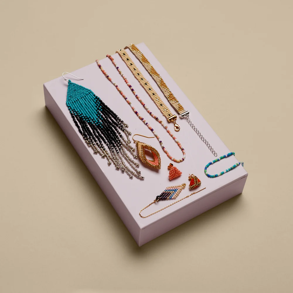 Boheme Box Nr. 7 - Vævede armbånd og øreringe - Billede 4