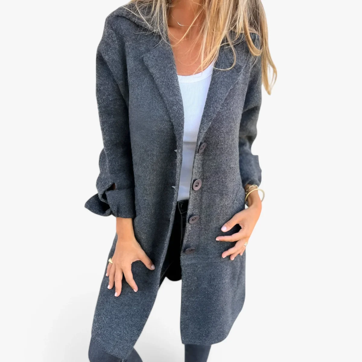 Veloria - Elegant Damejakke med Klassisk Design - Billede 8