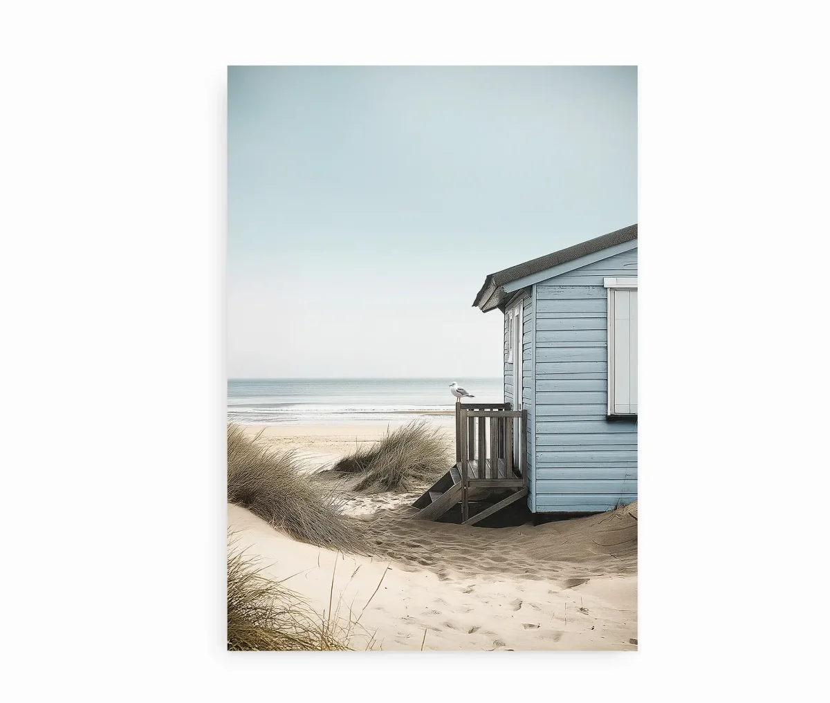 Blå strandhytte ved klitterne - Billede 2