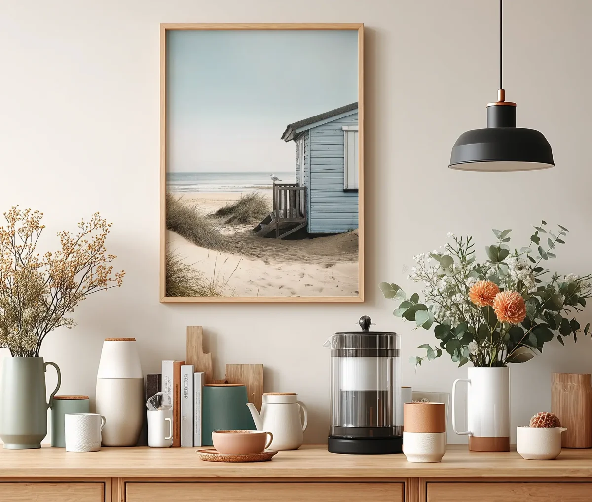 Blå strandhytte ved klitterne - Billede 4
