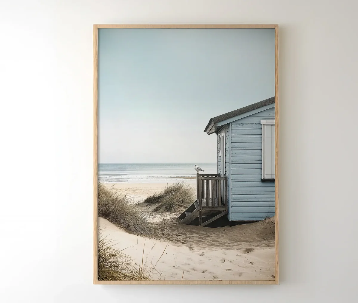 Blå strandhytte ved klitterne - Billede 3
