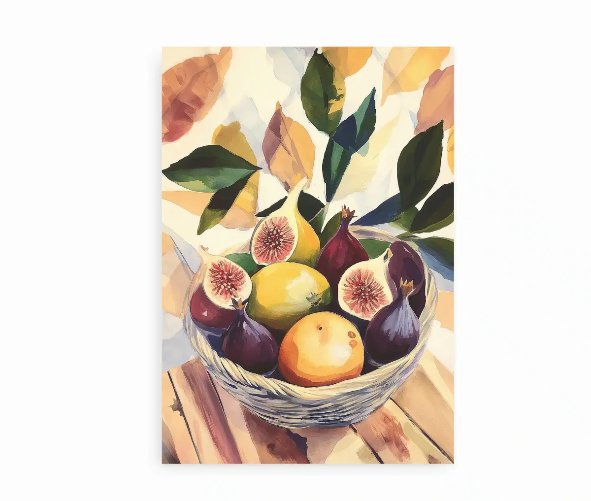 Bowl of Figs – kunstplakat med frugter - Billede 2