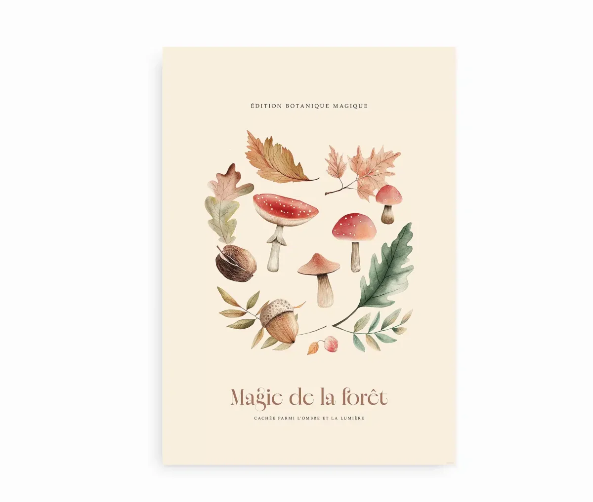 Magie de la forêt – Botanisk efterårsplakat - Billede 2