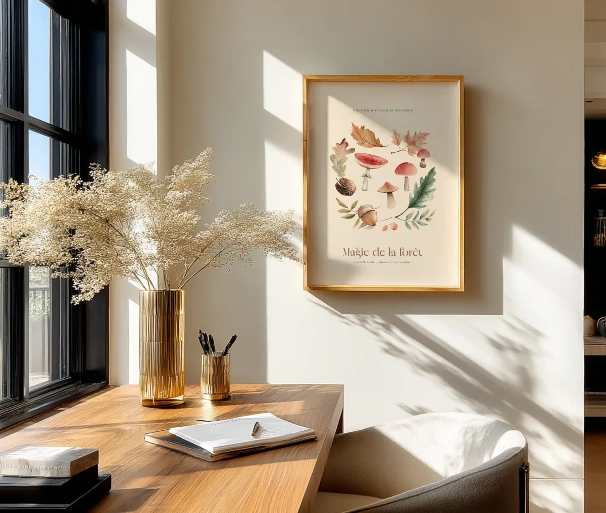 Magie de la forêt – Botanisk efterårsplakat - Billede 4