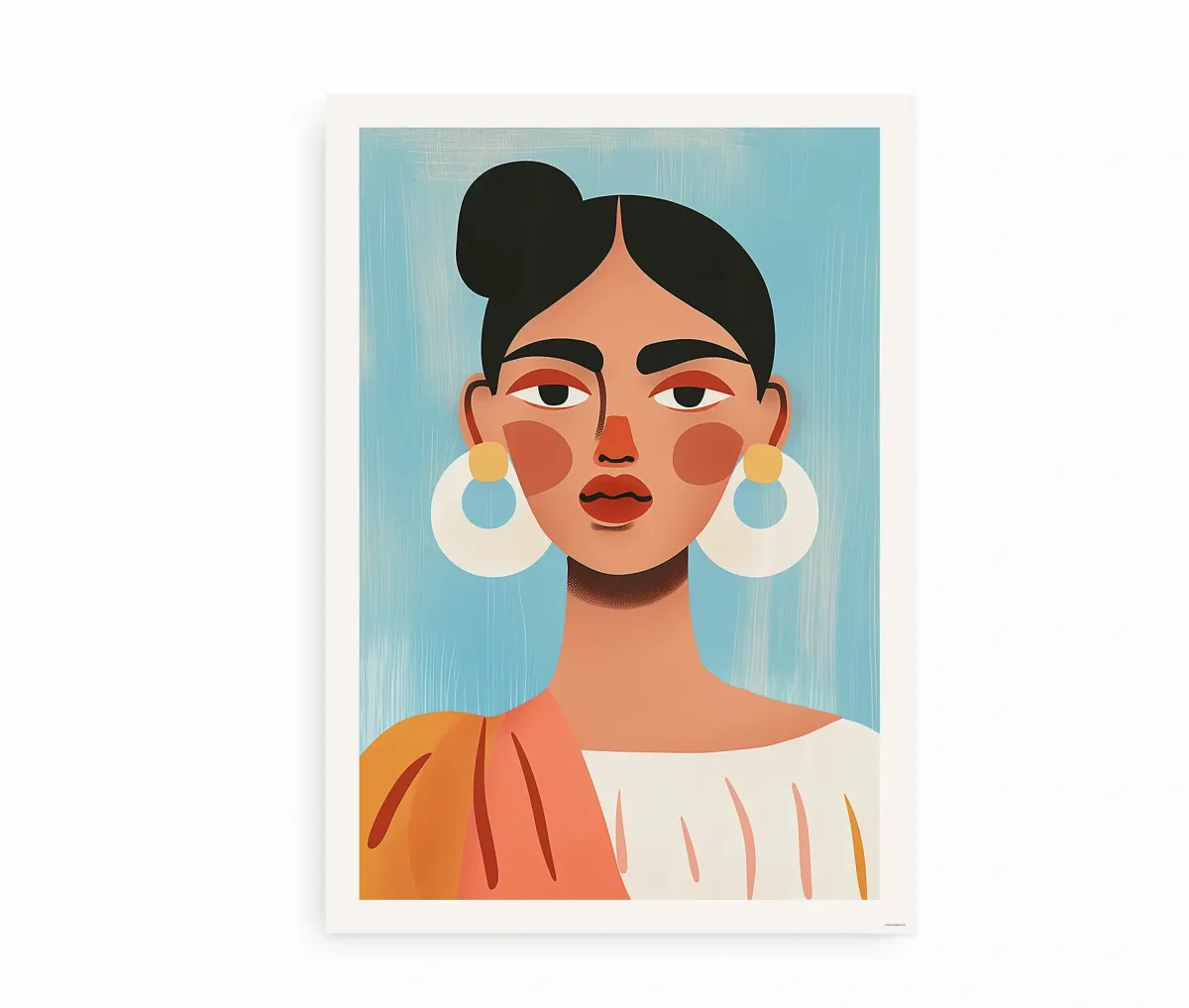 Indian Gaze – Abstrakt portræt plakat - Billede 2