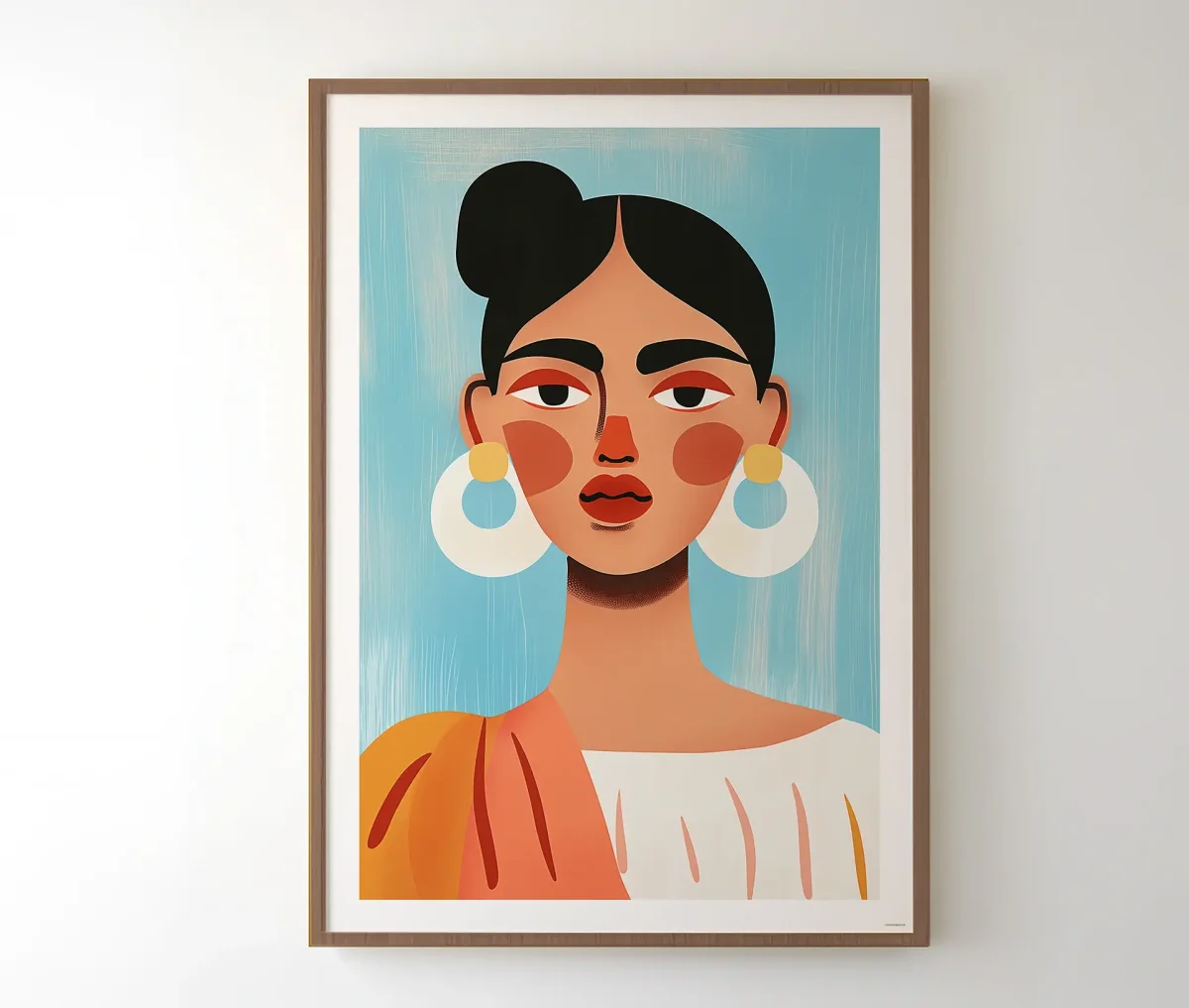 Indian Gaze – Abstrakt portræt plakat - Billede 3