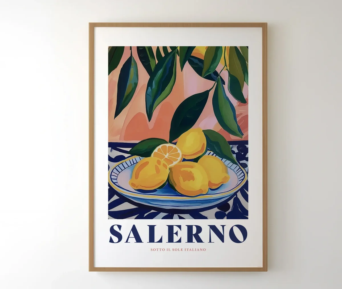 Salerno – italiensk kunstplakat - Billede 3