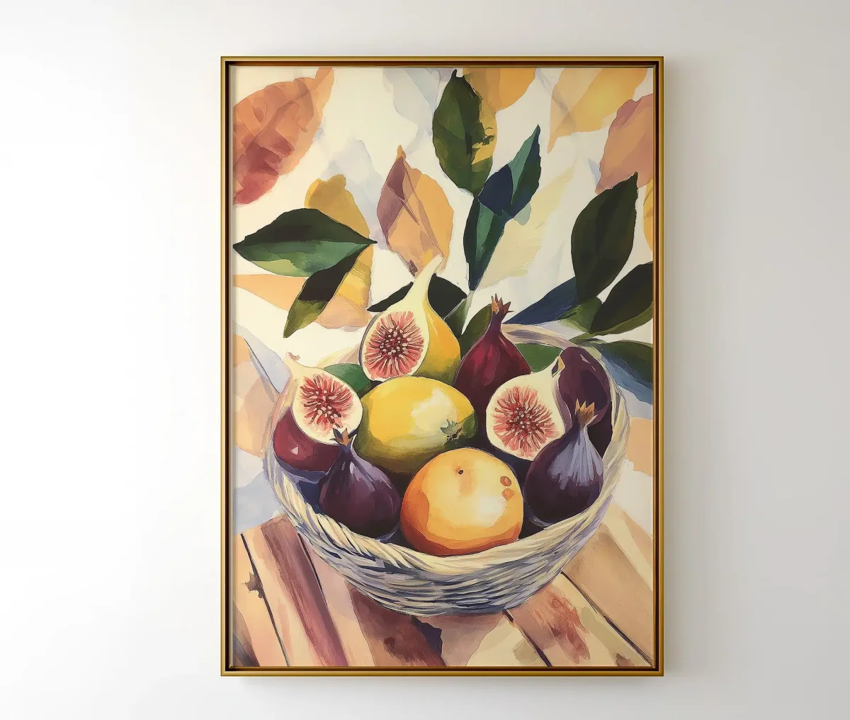 Bowl of Figs – kunstplakat med frugter - Billede 3