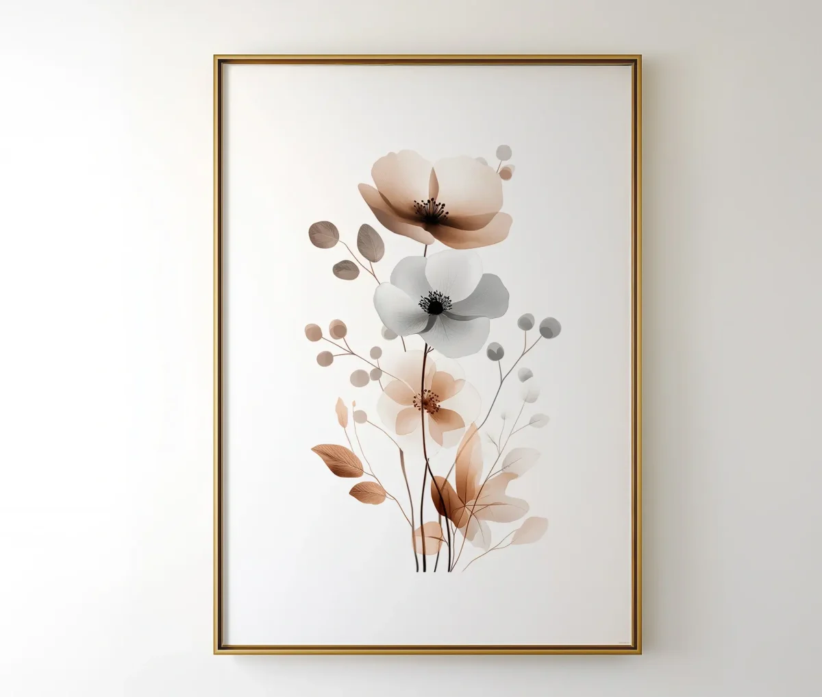 Efterårsblomster – Elegant Akvarelkunst - Billede 3