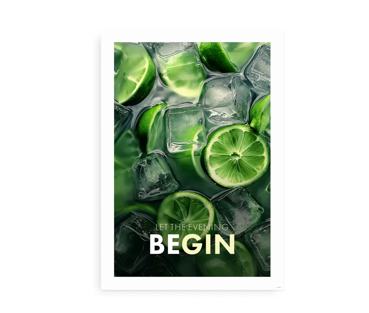 Let the Evening Begin – Cocktail Poster - Billede 2