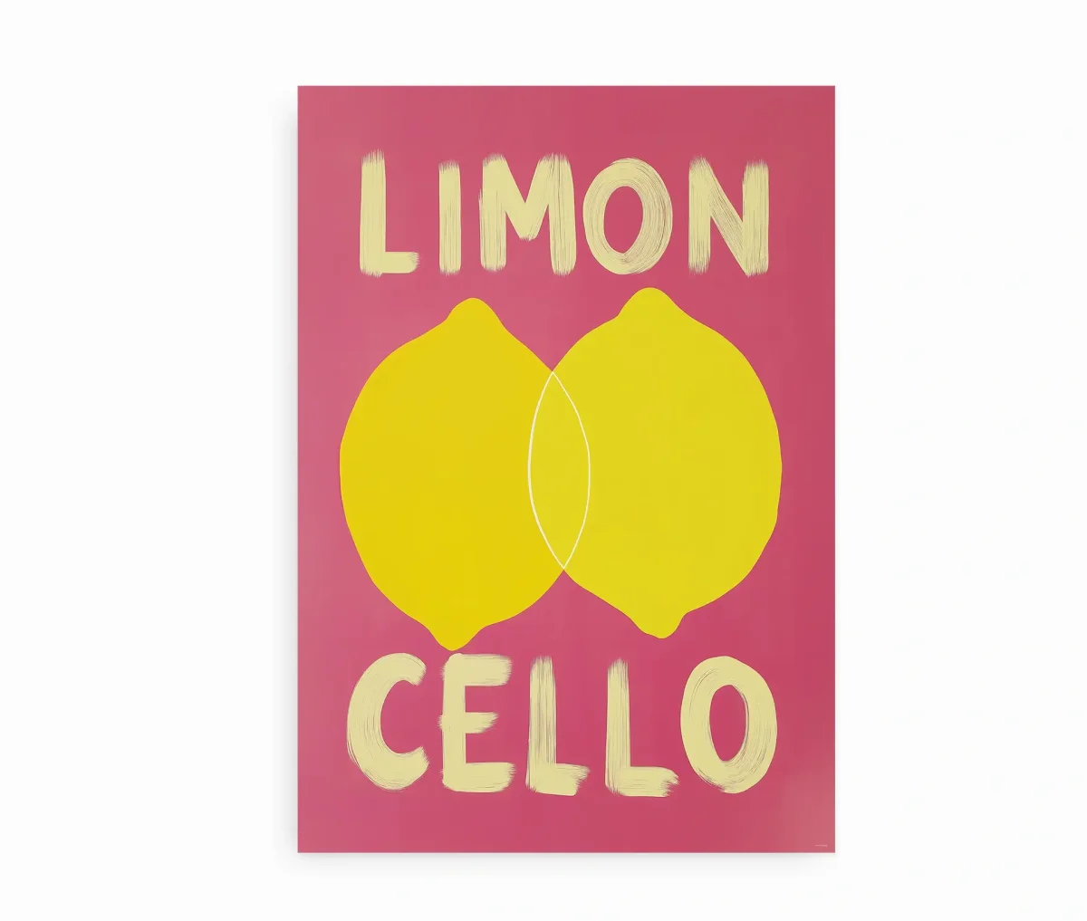 Limon Cello i pop art stil med citroner - Billede 2