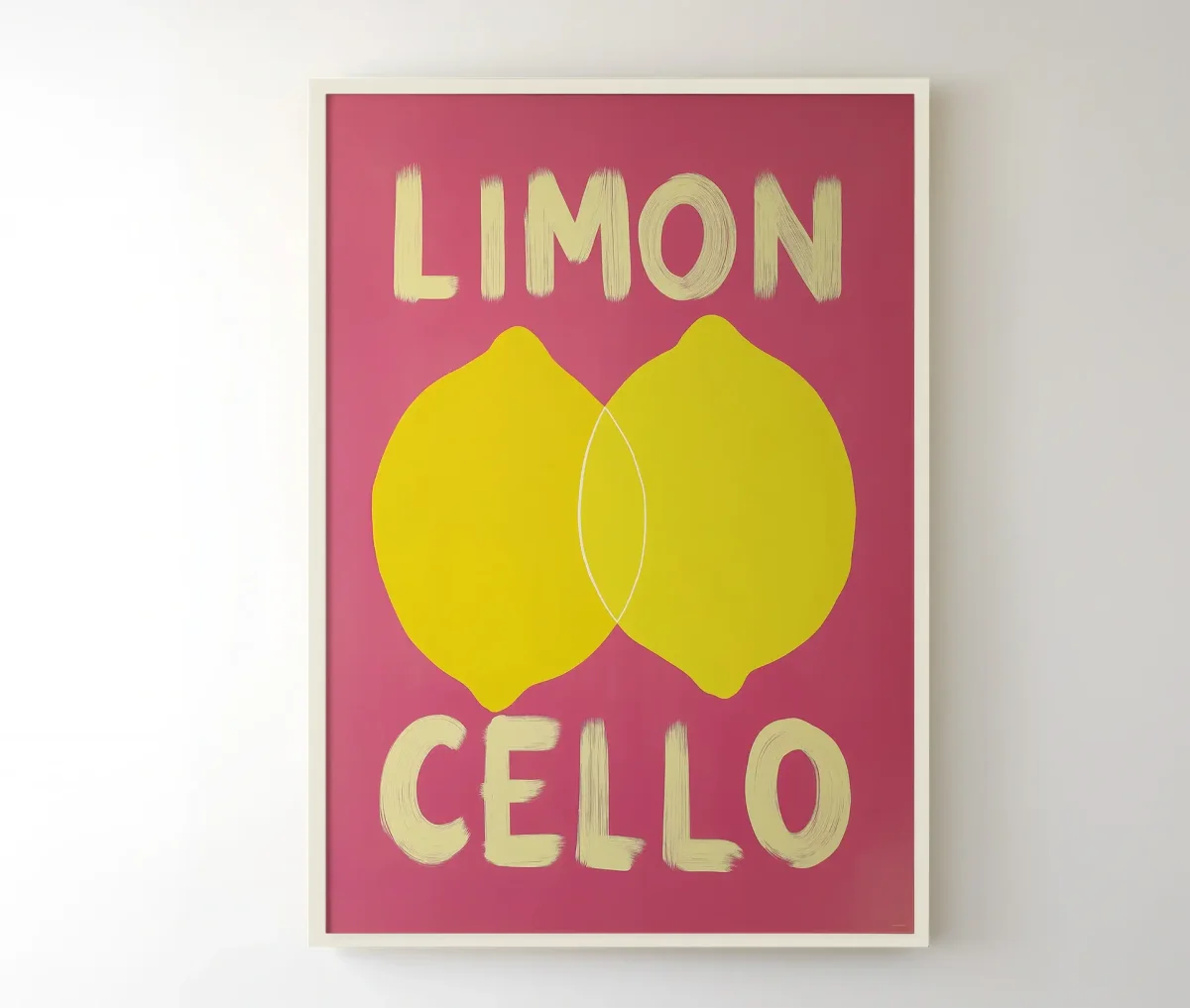 Limon Cello i pop art stil med citroner - Billede 3