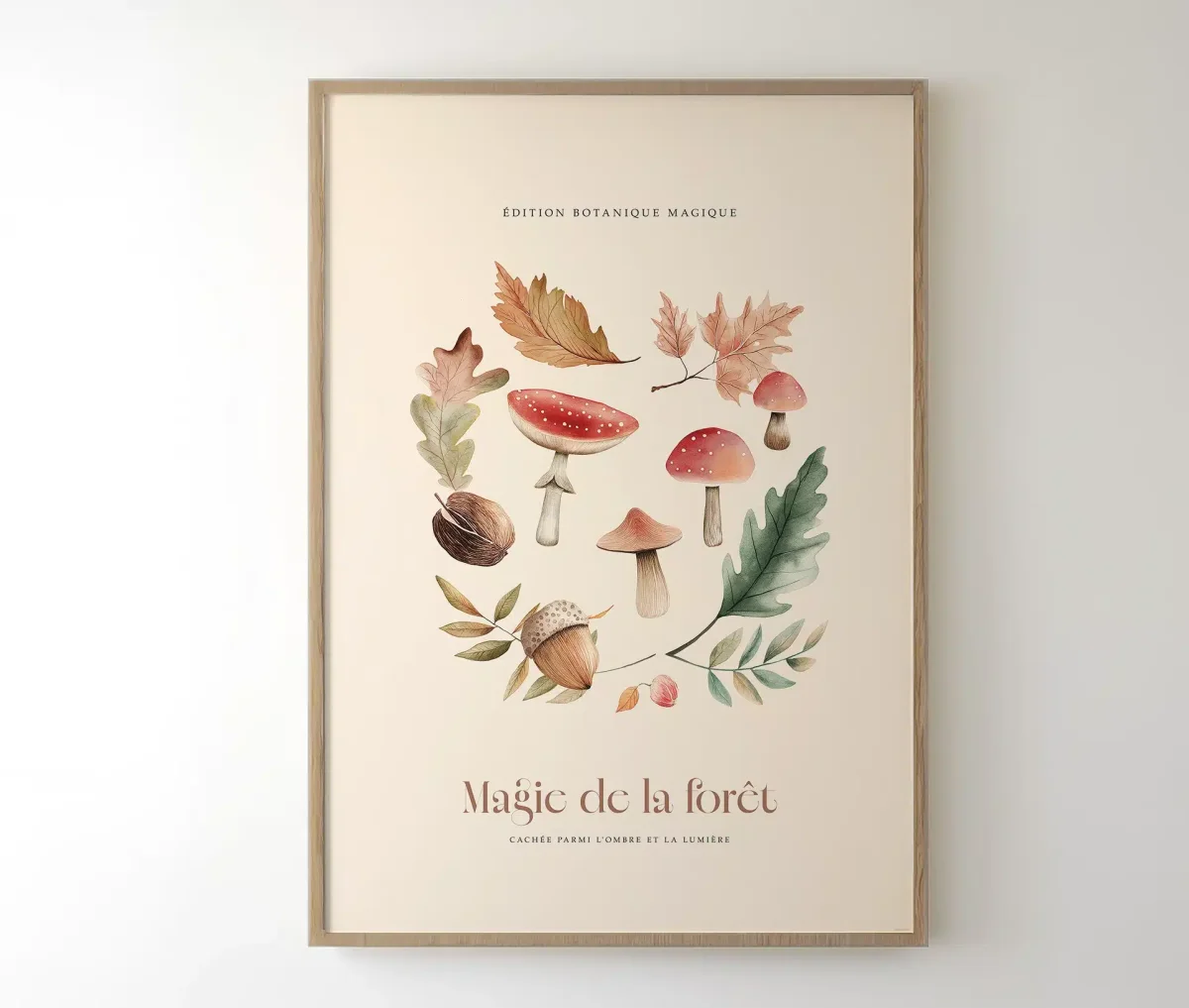 Magie de la forêt – Botanisk efterårsplakat - Billede 3