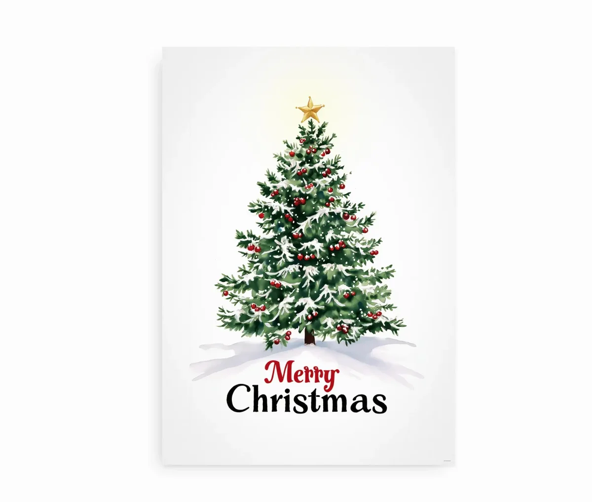 Merry Christmas – Juleplakat med juletræ - Billede 2