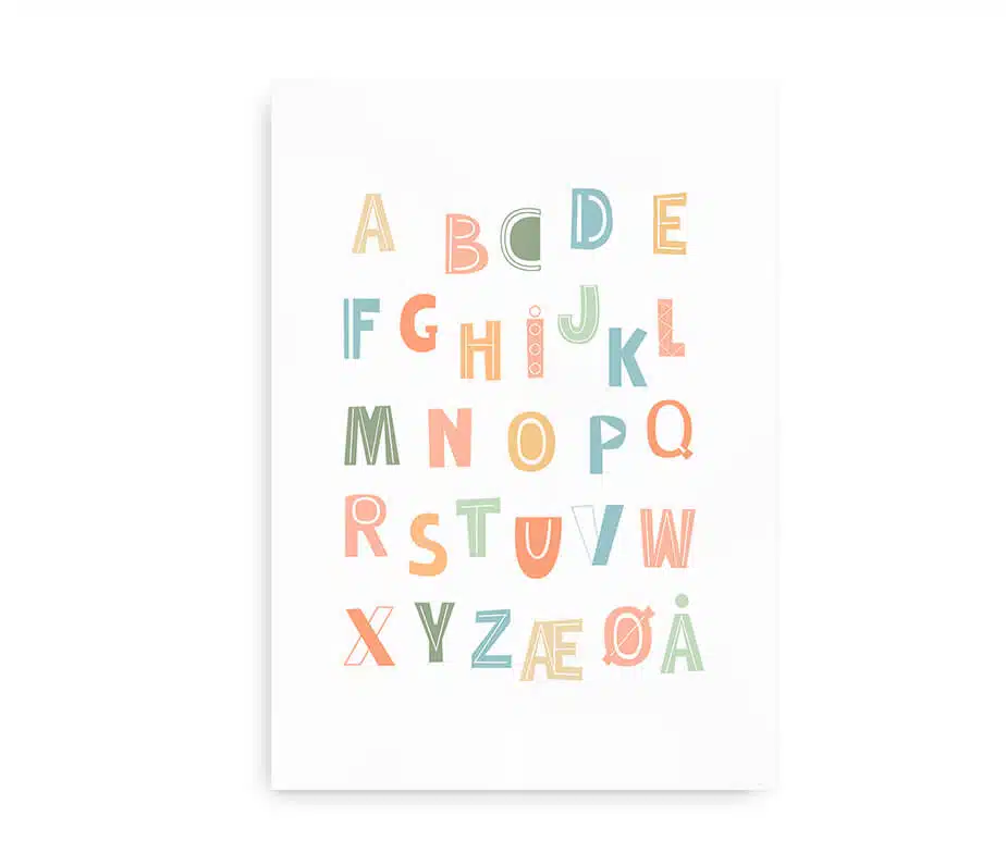 Playful ABC – Alfabet plakat i retro stil - Billede 2