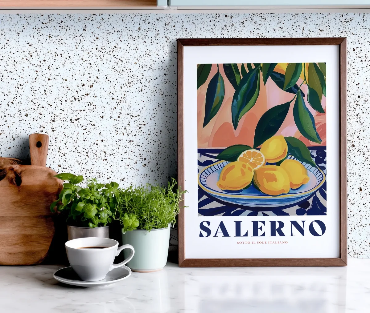 Salerno – italiensk kunstplakat - Billede 4