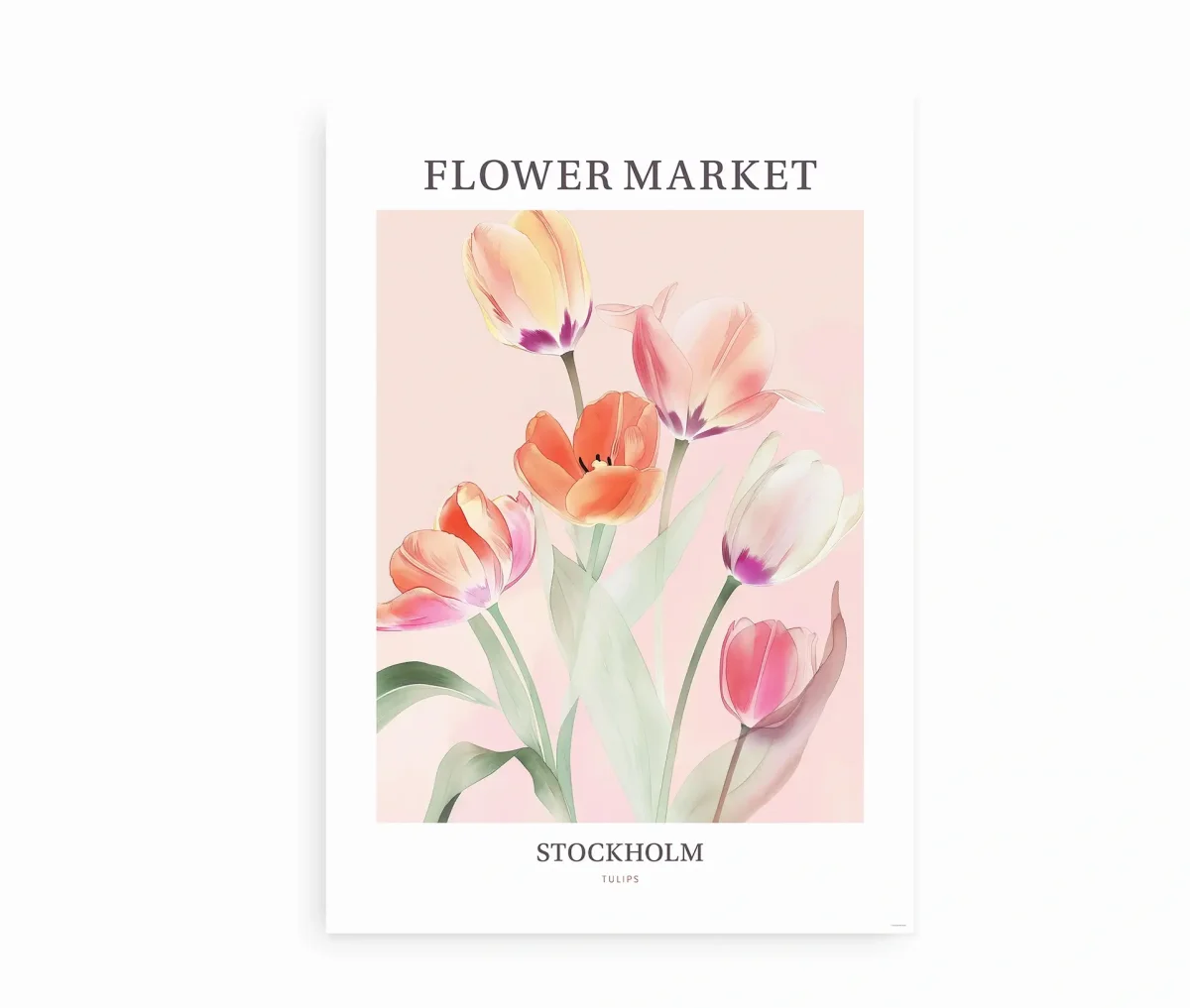 Stockholm Flower Market – Plakat med tulipaner - Billede 2