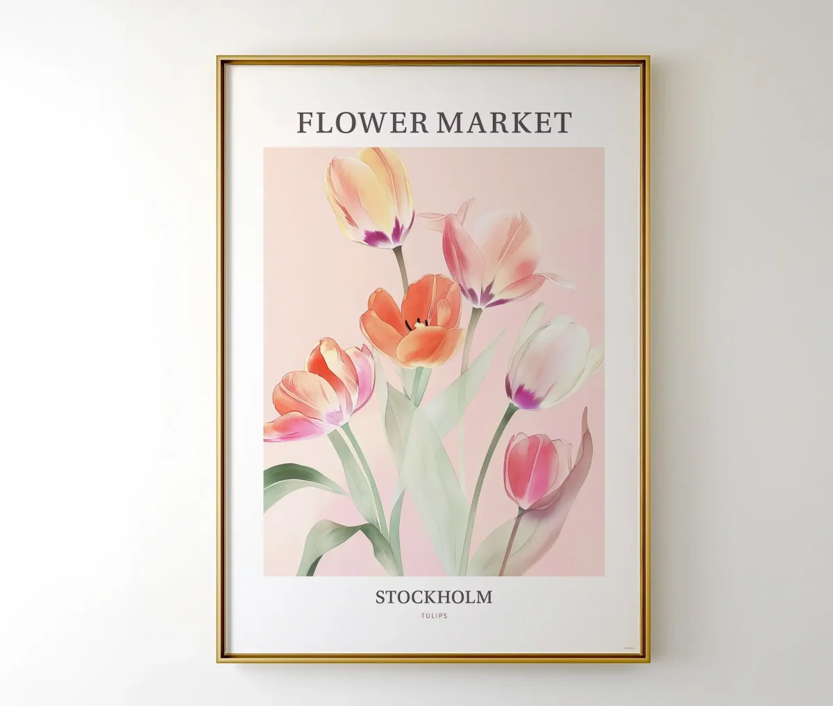 Stockholm Flower Market – Plakat med tulipaner - Billede 3