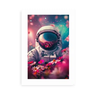 Astronaut i blomstereng