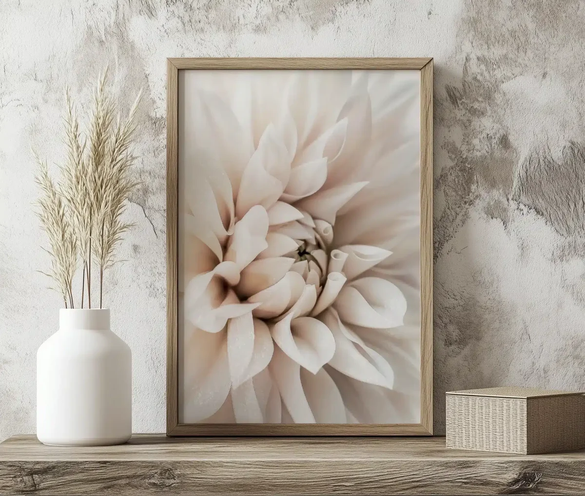 White Dahlia Dream – Plakat med blomst - Billede 4