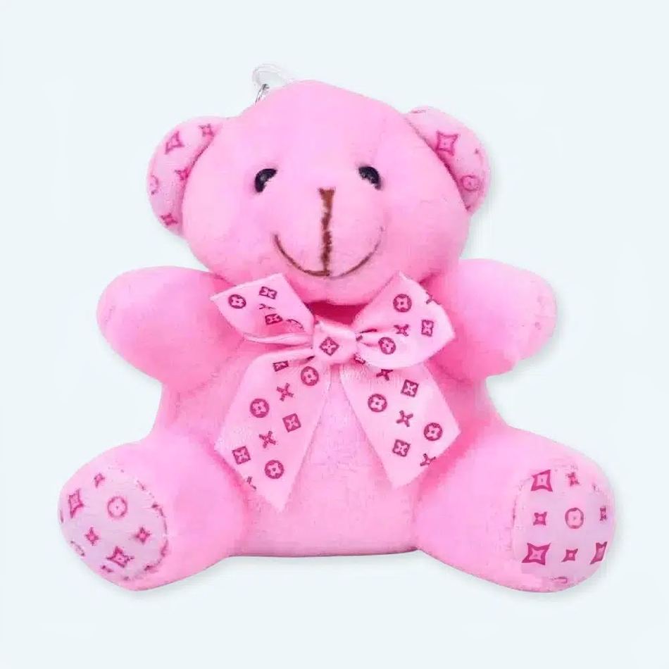 Pink bamse-nøglering - Billede 2